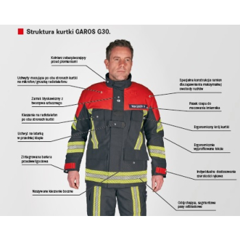 UBRANIE BOJOWE GAROS G30 - GRANATOWO/ZŁOTY NOMEX NXT® + NAPISY